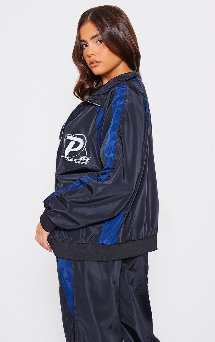 PLT SPORT Navy Shell Panel Windbreaker Product Image