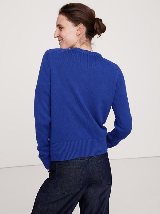 Cotton-Silk Crew-Neck Sweater Product Image