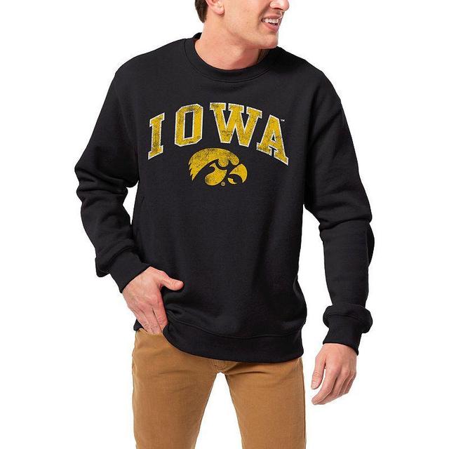 Mens League Collegiate Wear Black Iowa Hawkeyes 1965 Arch Essential Pullover Sweatshirt Product Image