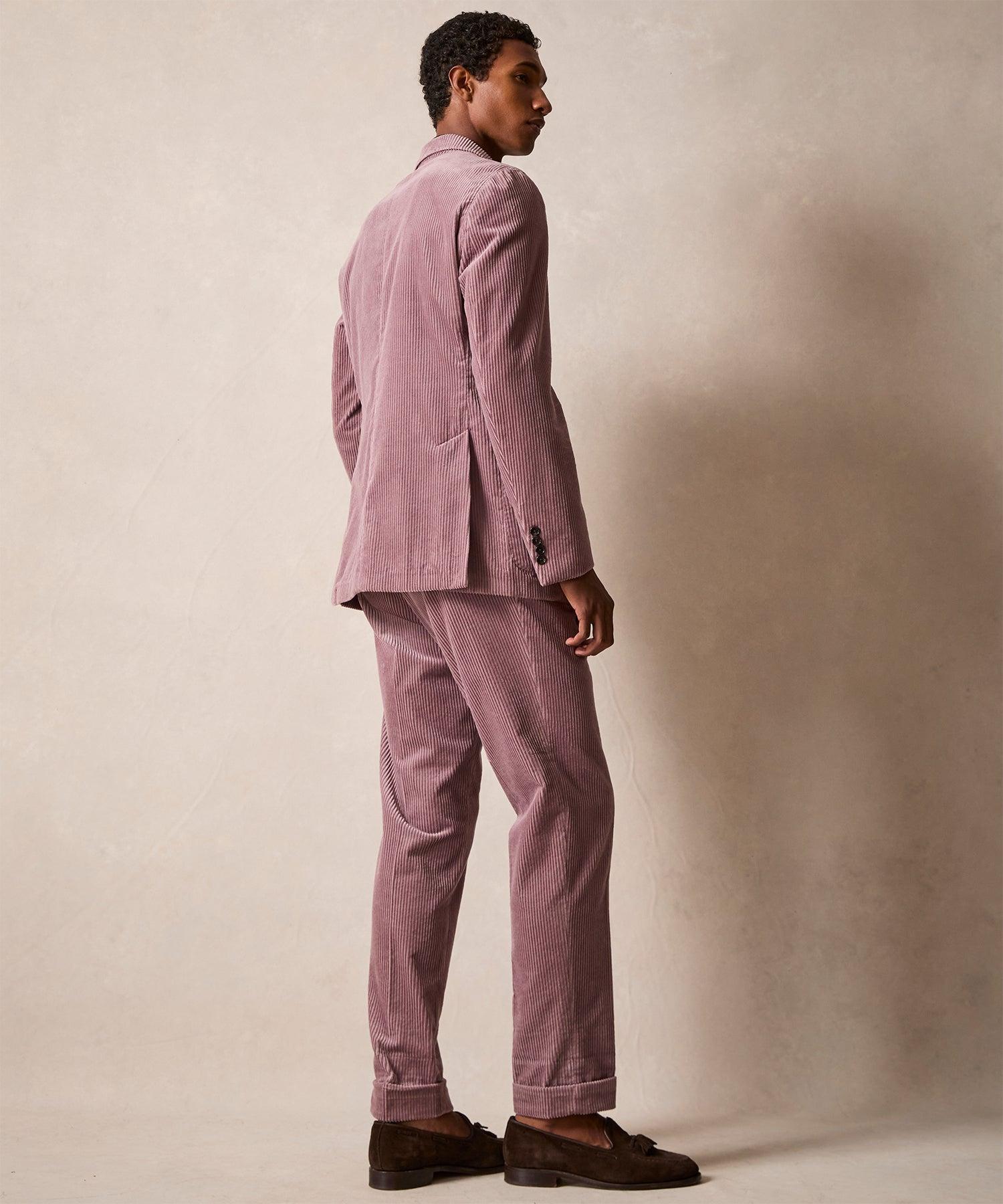 Italian Wide Wale Corduroy Madison Jacket in Mauve Product Image