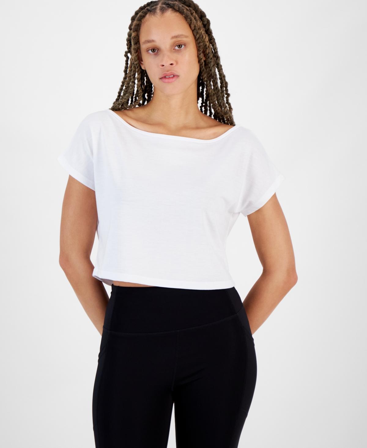 Women's Off-The-Shoulder T-Shirt, Created for Macy's Product Image