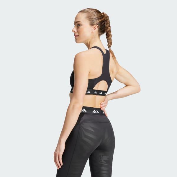 Powerimpact Training Medium-Support Techfit High-Neck Zip Bra Product Image