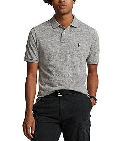 Mens Mesh Long Sleeve Polo Shirt Product Image