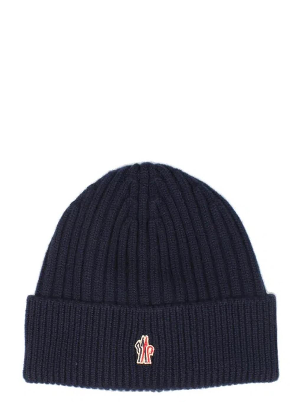 Grenoble Logo Patch Knit Beanie In Black Product Image