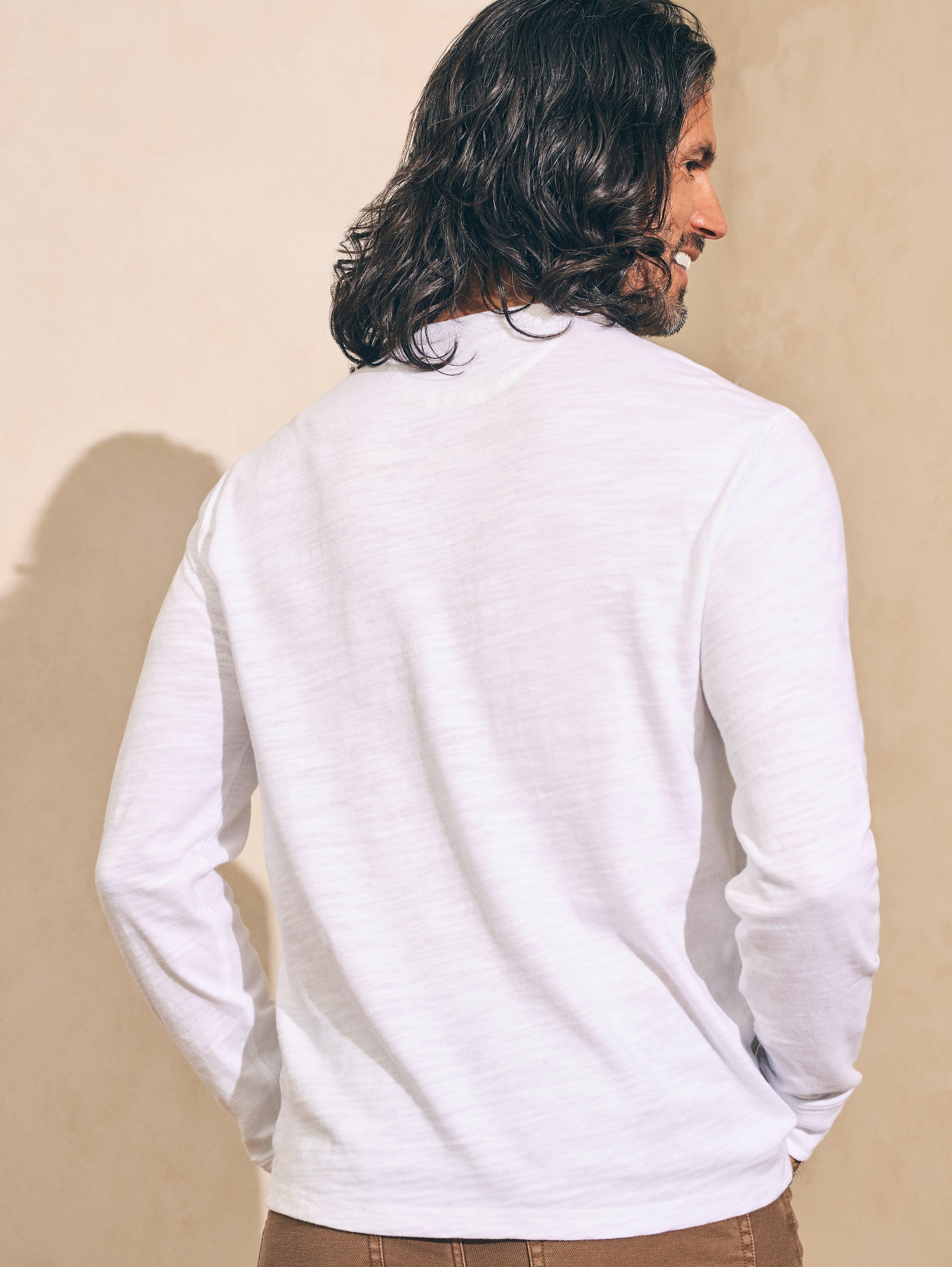 Sunwashed Slub Crew (Tall) - White Product Image