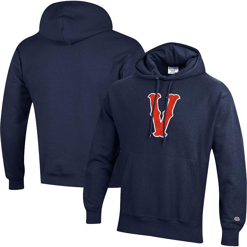 Mens Champion Navy Virginia Cavaliers Vault Logo Reverse Weave Pullover Hoodie UVA Blue Product Image