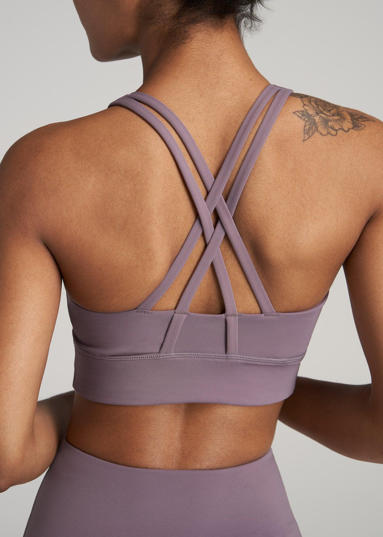 Women's Balance Crisscross Tall Sports Bra in Smoked Mauve Female Product Image