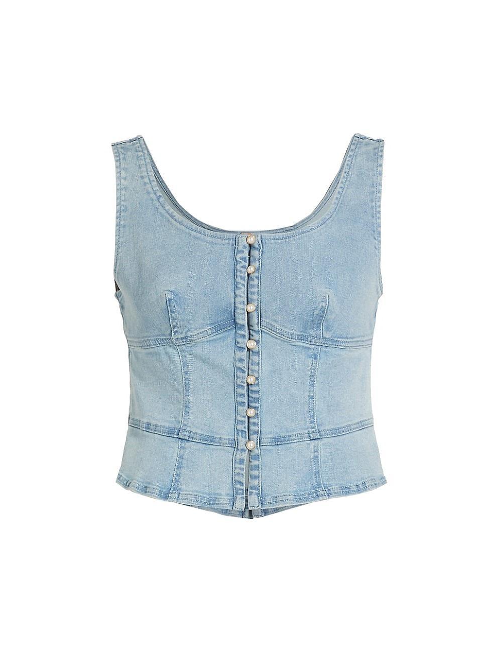 Womens Sally Denim Corset Top Product Image