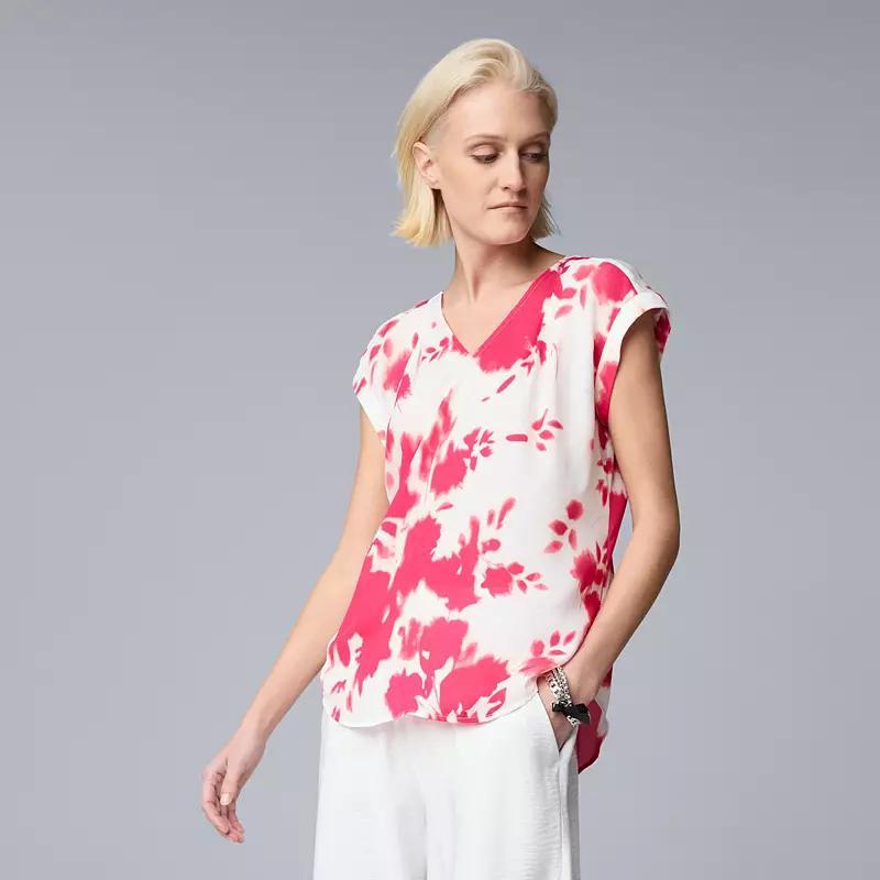 Womens Simply Vera Vera Wang V-Neck Top Product Image