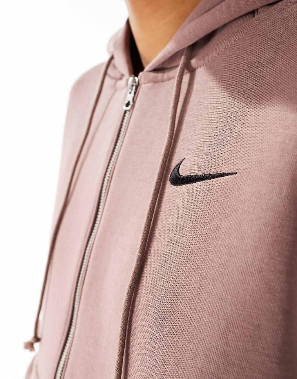 Nike Phoenix Fleece oversized full zip hoodie in purple Product Image