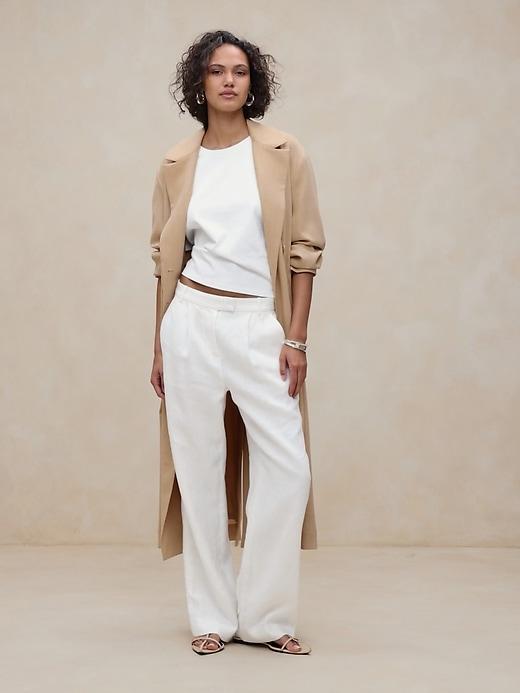 Lina Straight Linen Pant Product Image