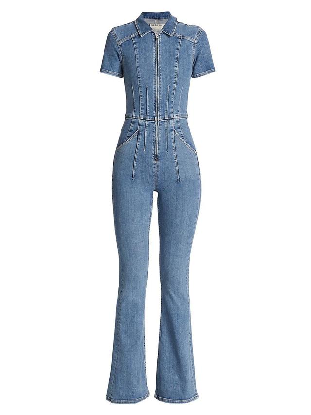 Free People Jayde Denim Flared Jumpsuit Product Image