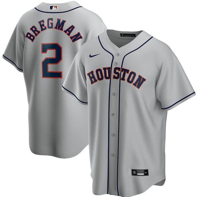 Mens Nike Alex Bregman Gray Houston Astros Road Replica Player Name Jersey Product Image