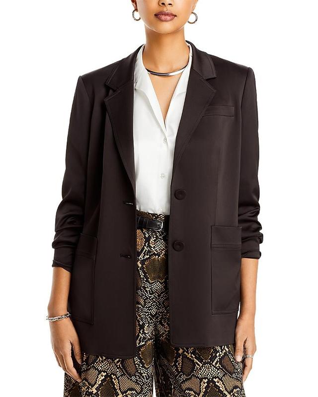 Womens Madelyn Satin-Back Crepe Two-Button Blazer Product Image