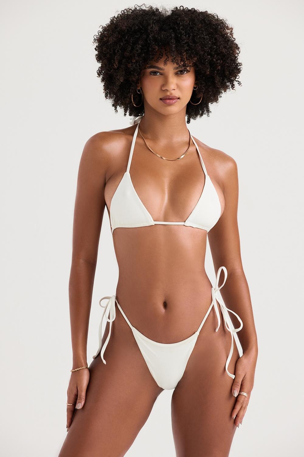 Santorini Ivory Tie Side Bikini Bottom Product Image