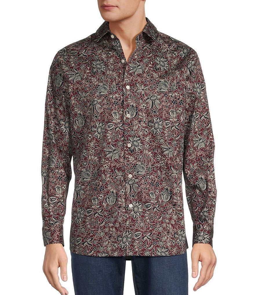 Hart Schaffner Marx Floral Print Long Sleeve Button-Down Shirt Product Image