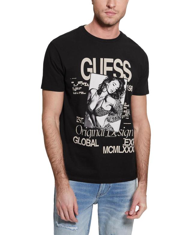 Guess Mens Poster Girl Collage Short-Sleeve Crewneck T-Shirt Product Image