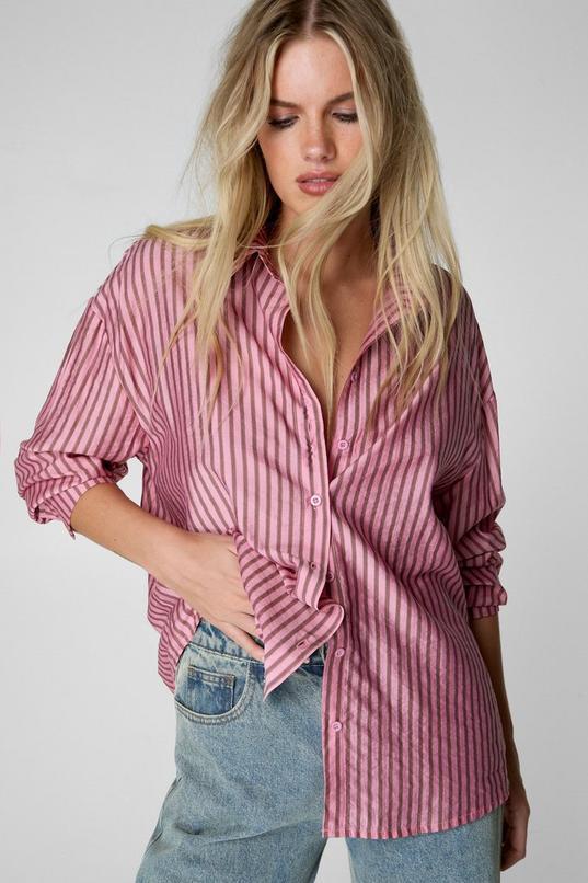 Stripe Oversized Shirt Product Image