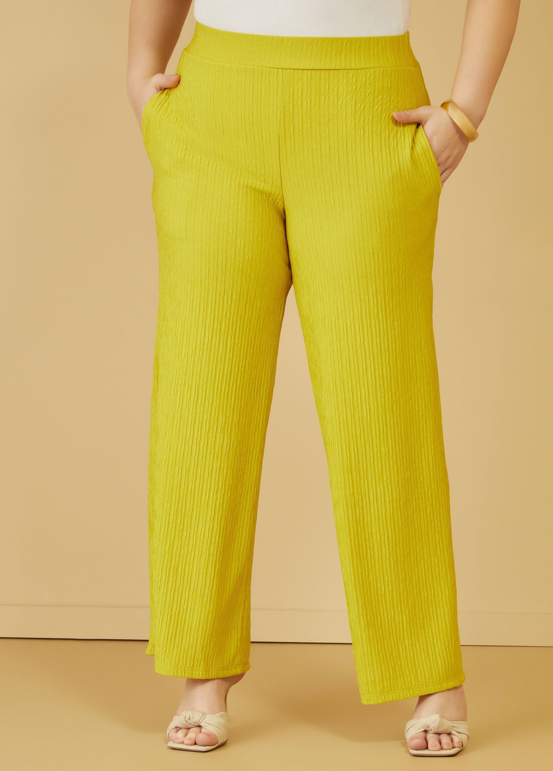 Textured Straight Leg Pants Product Image