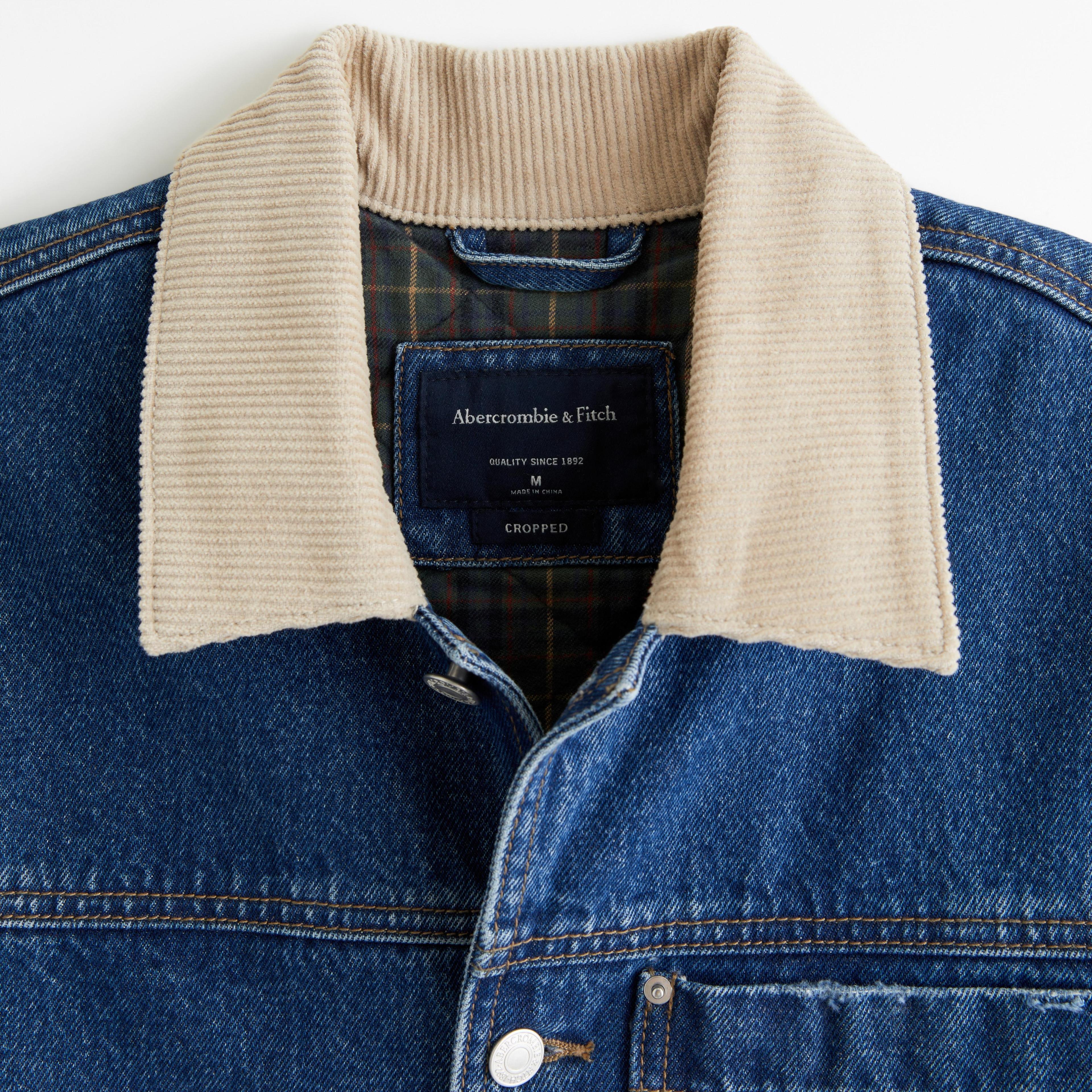 Cropped Flannel-Lined Workwear Jacket Product Image