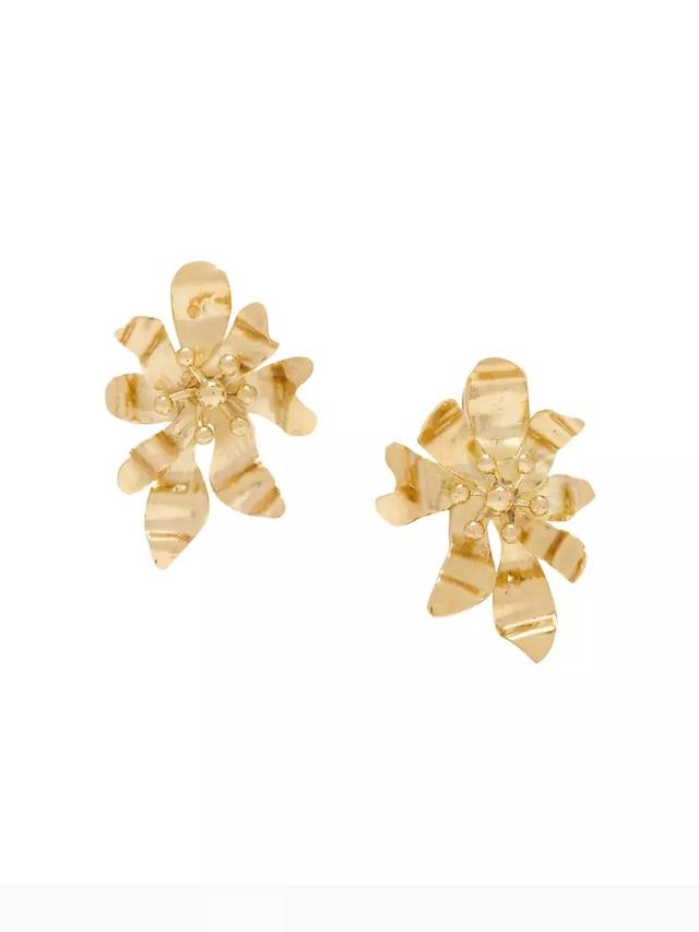 Goldtone Floret Stud Earrings Product Image