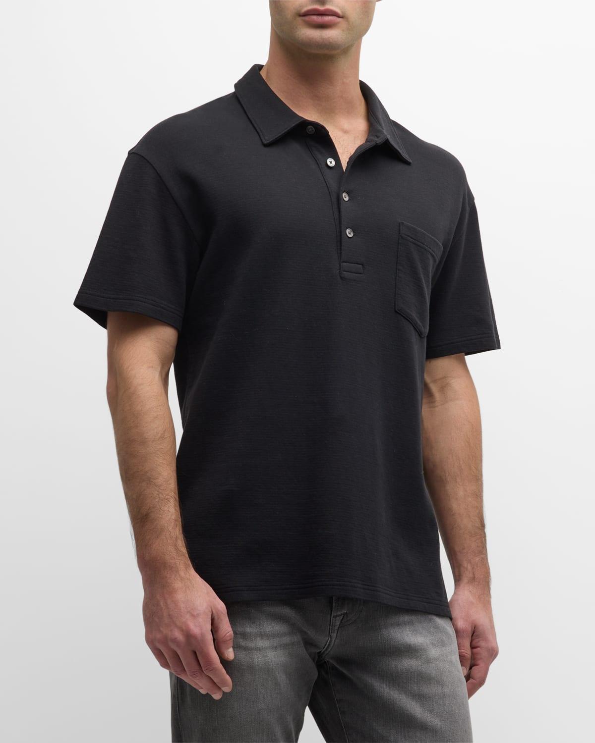 Mens Duo Fold Ribbed Polo Product Image