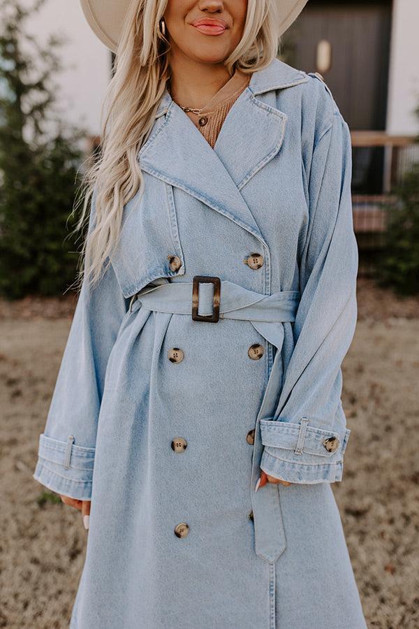 London Lookout Denim Trench Coat Product Image