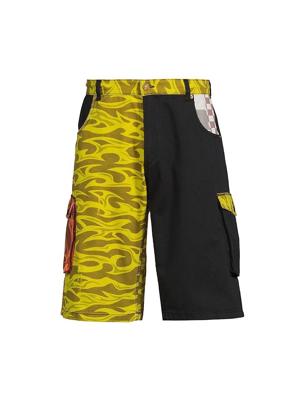 Mens Abstract Cotton Cargo Shorts Product Image