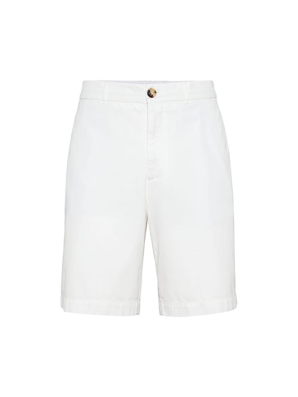 Mens Garment Dyed Bermuda Shorts In Twisted Cotton Gabardine Product Image