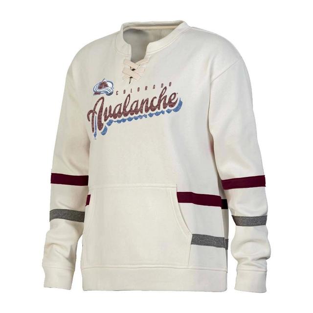 NHL Colorado Avalanche Womens Natural Long Sleeve Fleece Hooded Sweatshirt Product Image