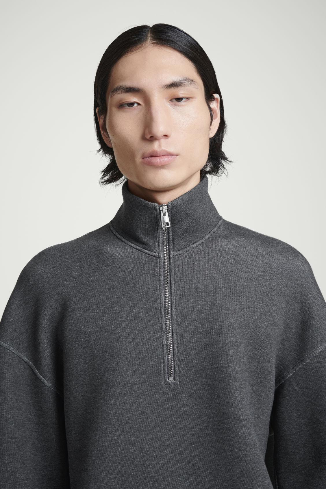 OVERSIZED SCUBA-JERSEY HALF-ZIP SWEATSHIRT Product Image