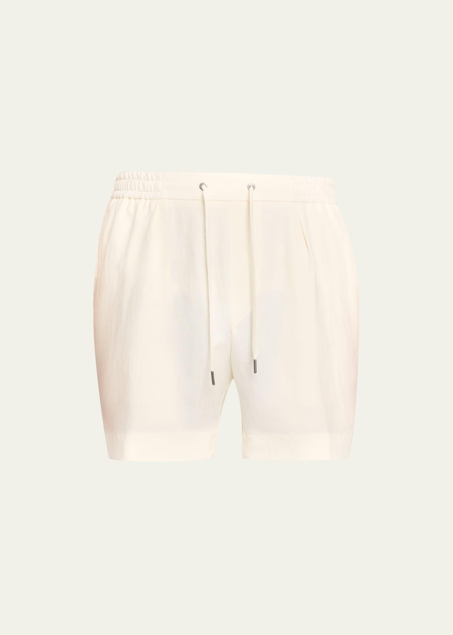 Mens Silk & Linen Drawstring Shorts Product Image