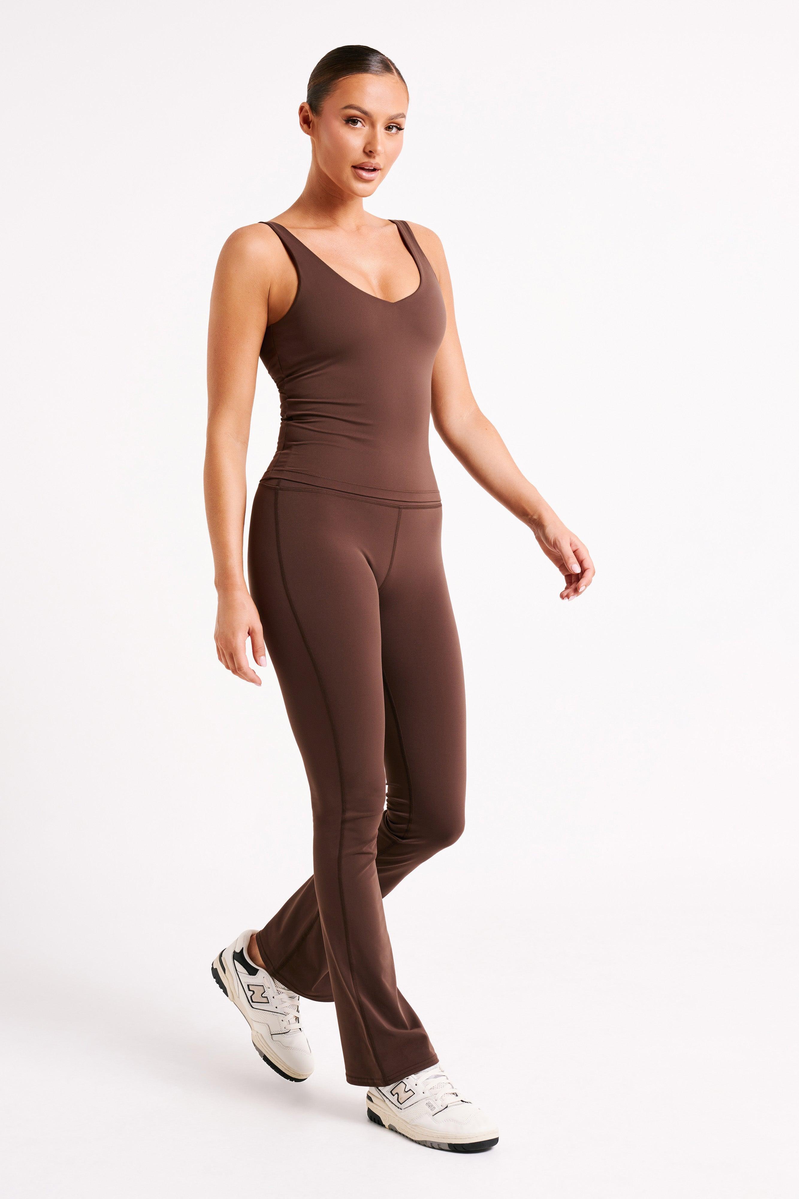 Sherrie Yoga Pants - Dark Chocolate Product Image