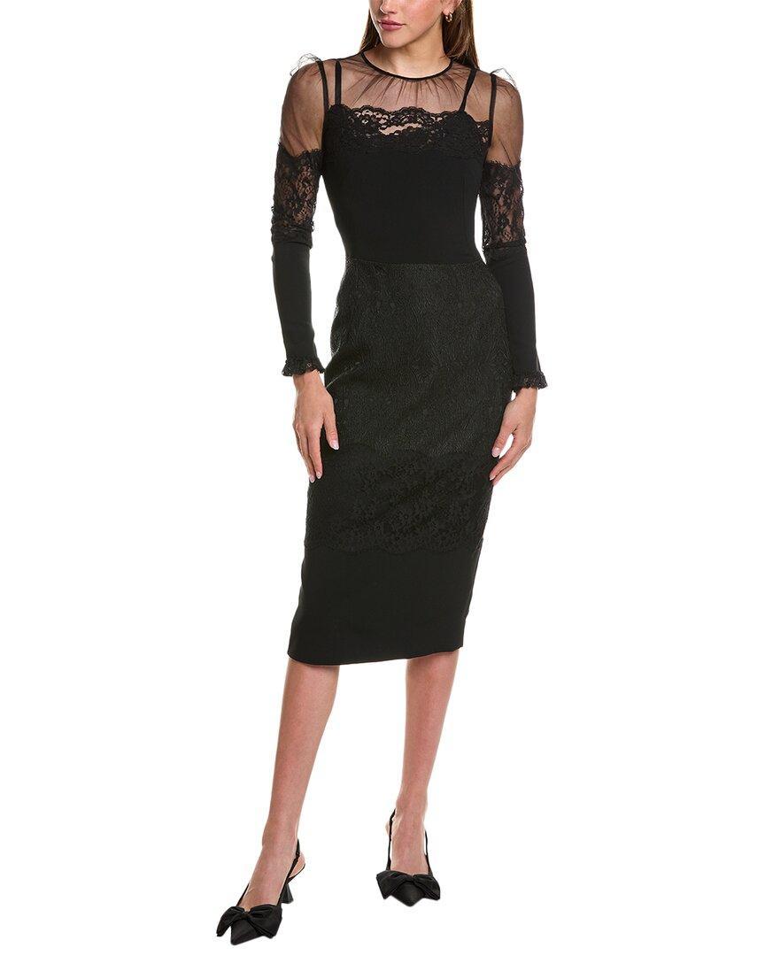 DOLCE & GABBANA Silk-blend Midi Dress In Black Product Image