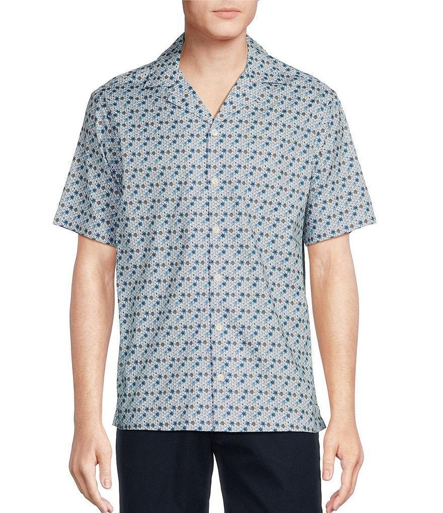 Daniel Cremieux Signature Label Floral Print Lyocell-Cotton Short Sleeve Woven Camp Shirt Product Image