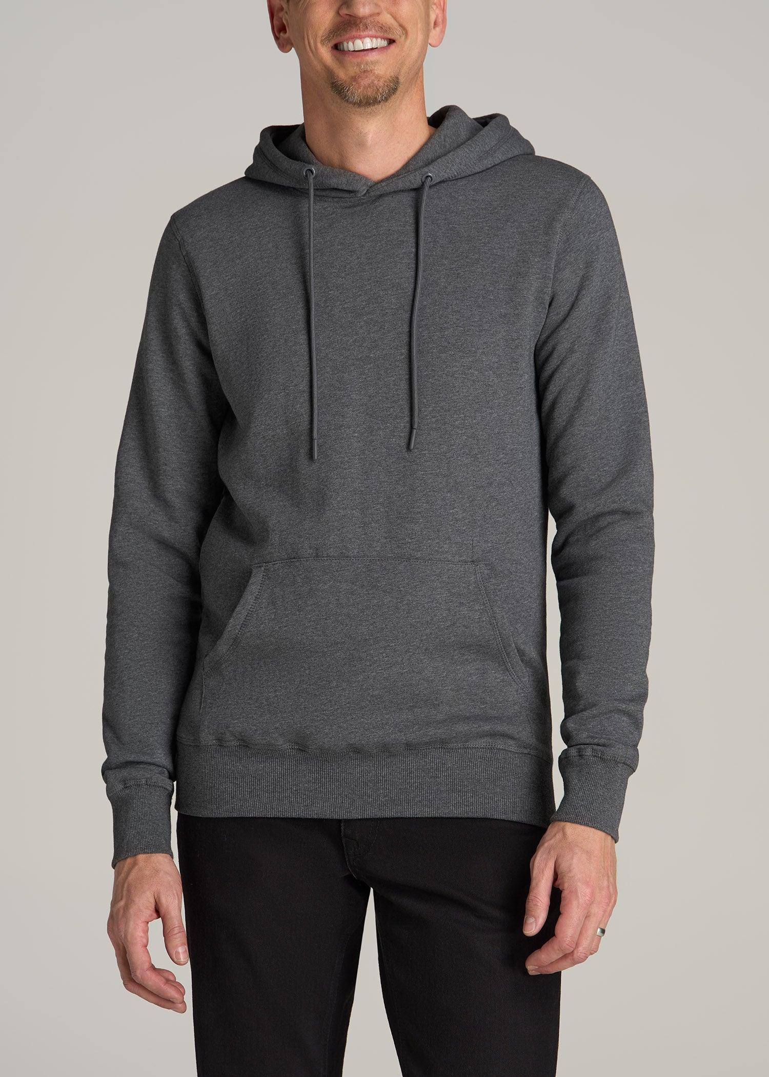 Wearever Fleece Pullover Men's Tall Hoodie in Charcoal Mix Product Image