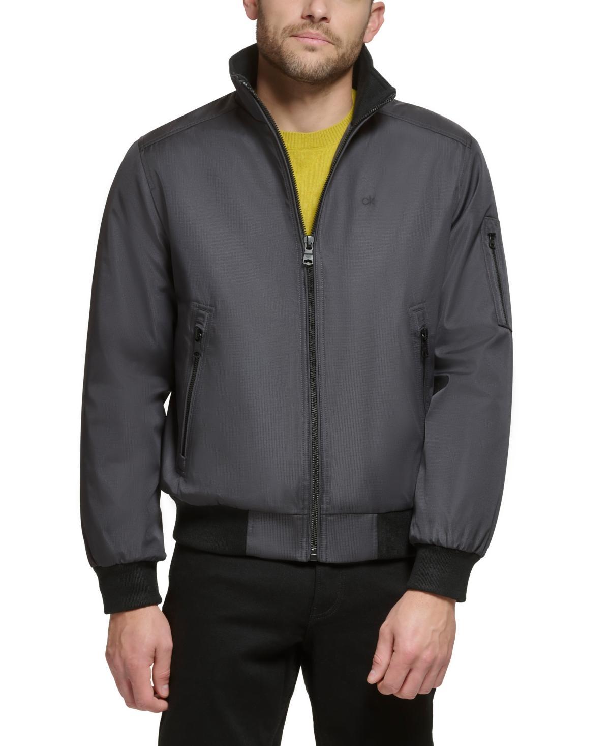 Calvin Klein Mens Classic Zip-Front Ripstop Bomber Jacket Product Image