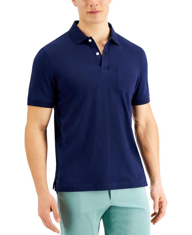 Club Room Mens Solid Jersey Polo with Pocket, Created for Macys Product Image