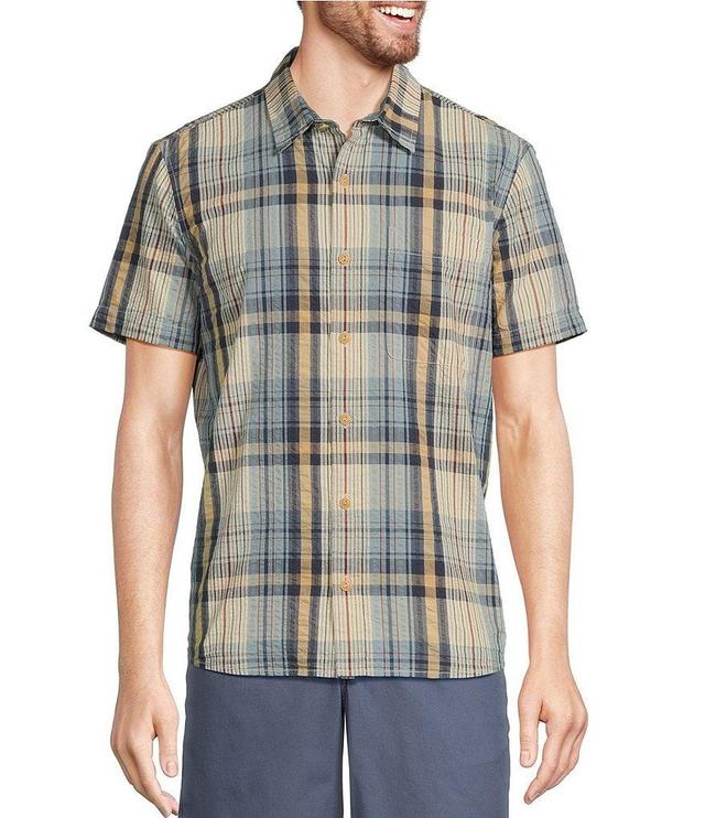 L.L.Bean Madras Bright Plaid Seersucker Short Sleeve Shirt Product Image