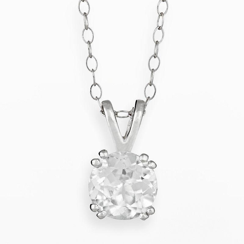 Gemstone Pendant Necklace in Sterling Silver Product Image