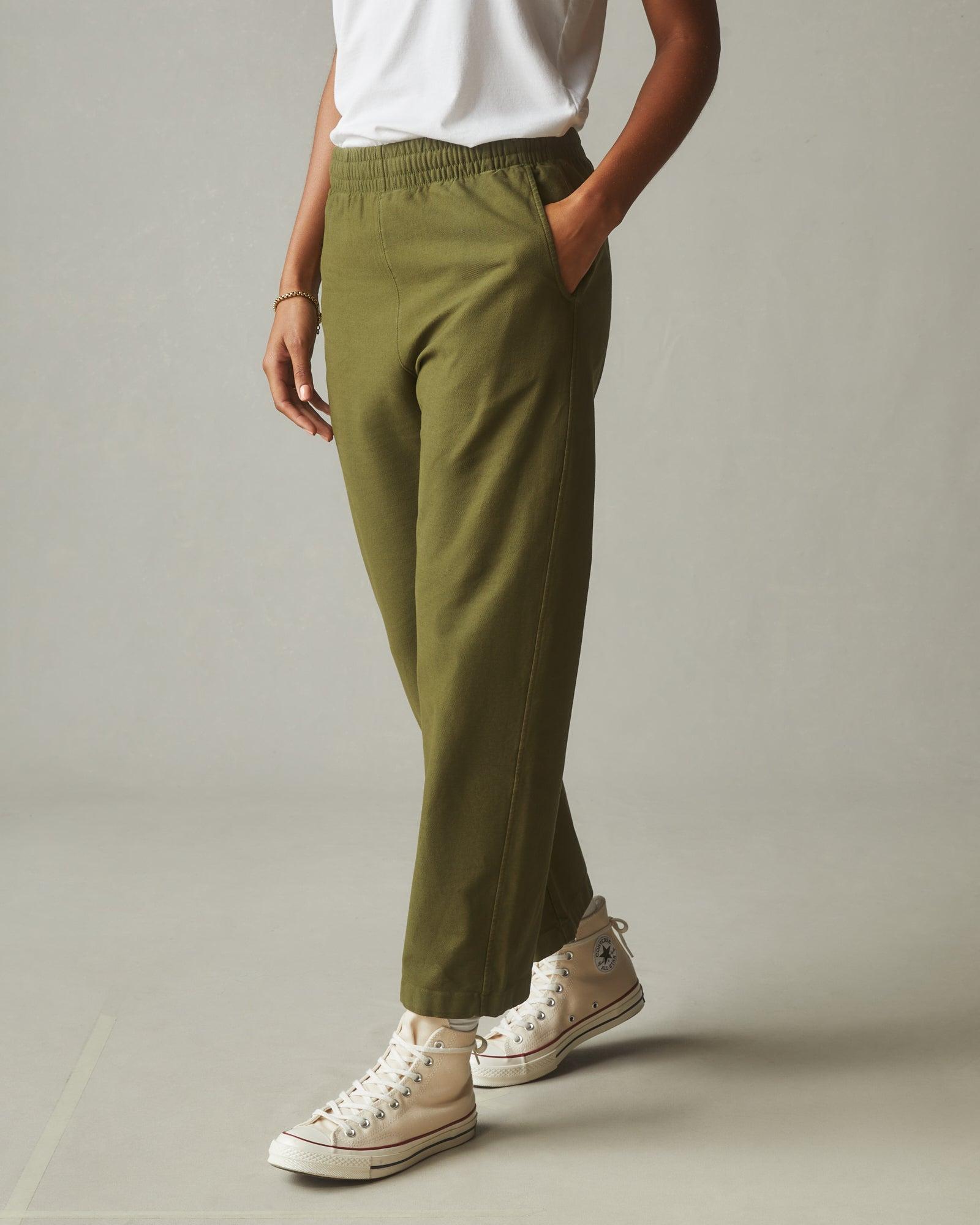 Brushed Twill Pant - Moss Female Product Image