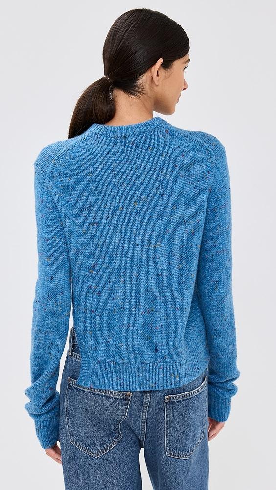 Tibi Confetti Shrunken Crew Neck Pullover | Shopbop Product Image