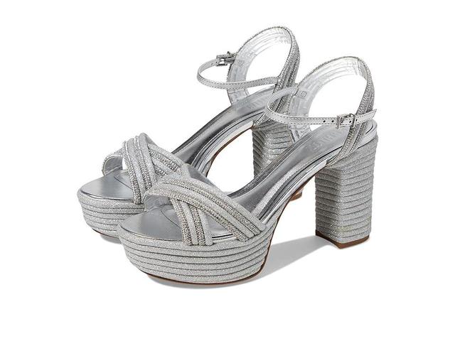 Schutz Latifah Glam (Prata/Cristal/Prata) Women's Sandals Product Image