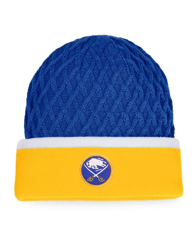 Mens Fanatics Gold Buffalo Sabres Iconic Striped Cuffed Knit Hat - Gold Product Image