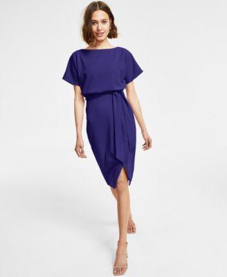 Blouson Wrap Dress Product Image