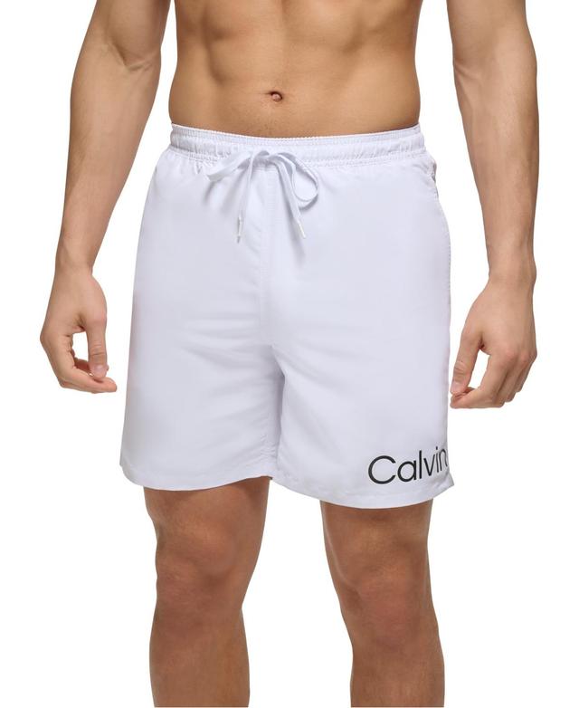 Calvin Klein Mens Logo 7 Volley Swim Trunks, Created for Macys Product Image