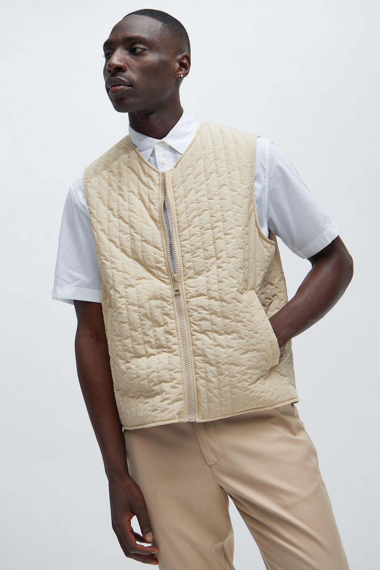 Warren Nylon Vest - Tan Product Image