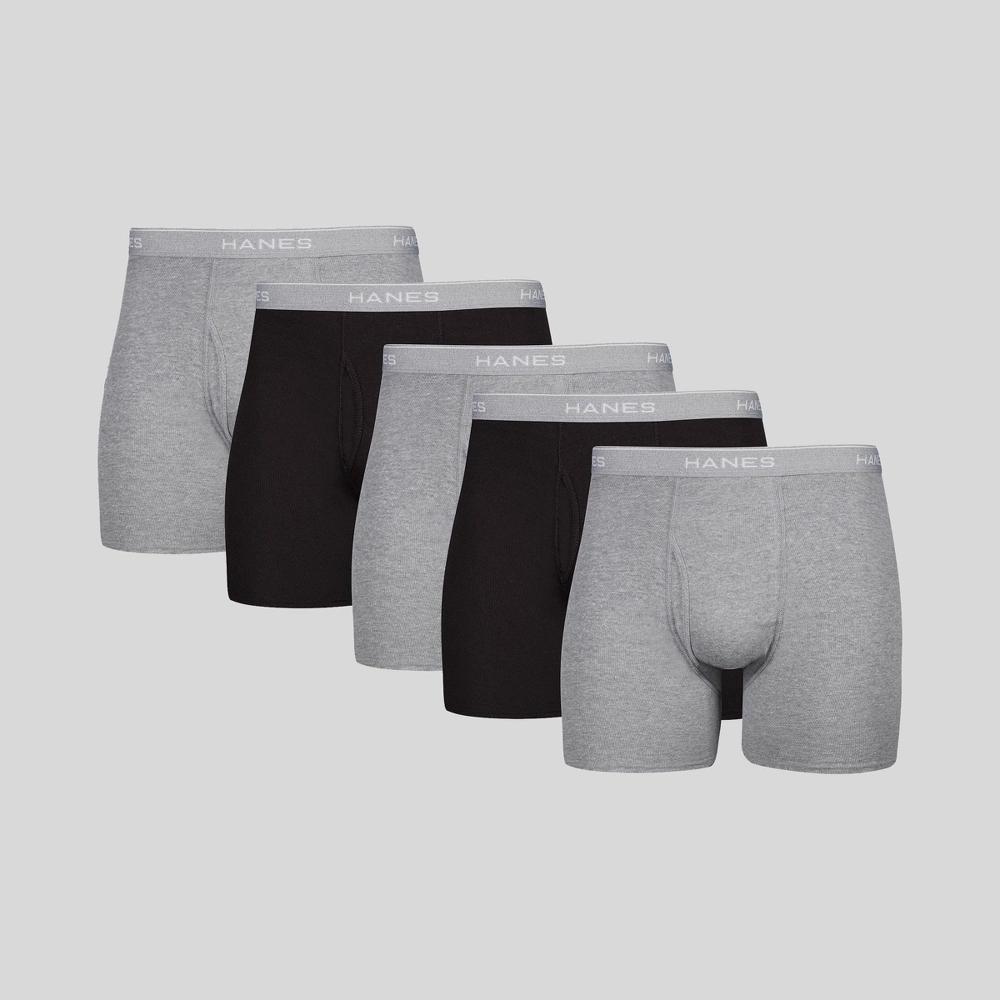 Hanes Mens Boxer Briefs 4pk - Black XXL Product Image