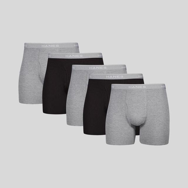 Hanes Men's Boxer Briefs 5pk - Black/Gray XL Product Image