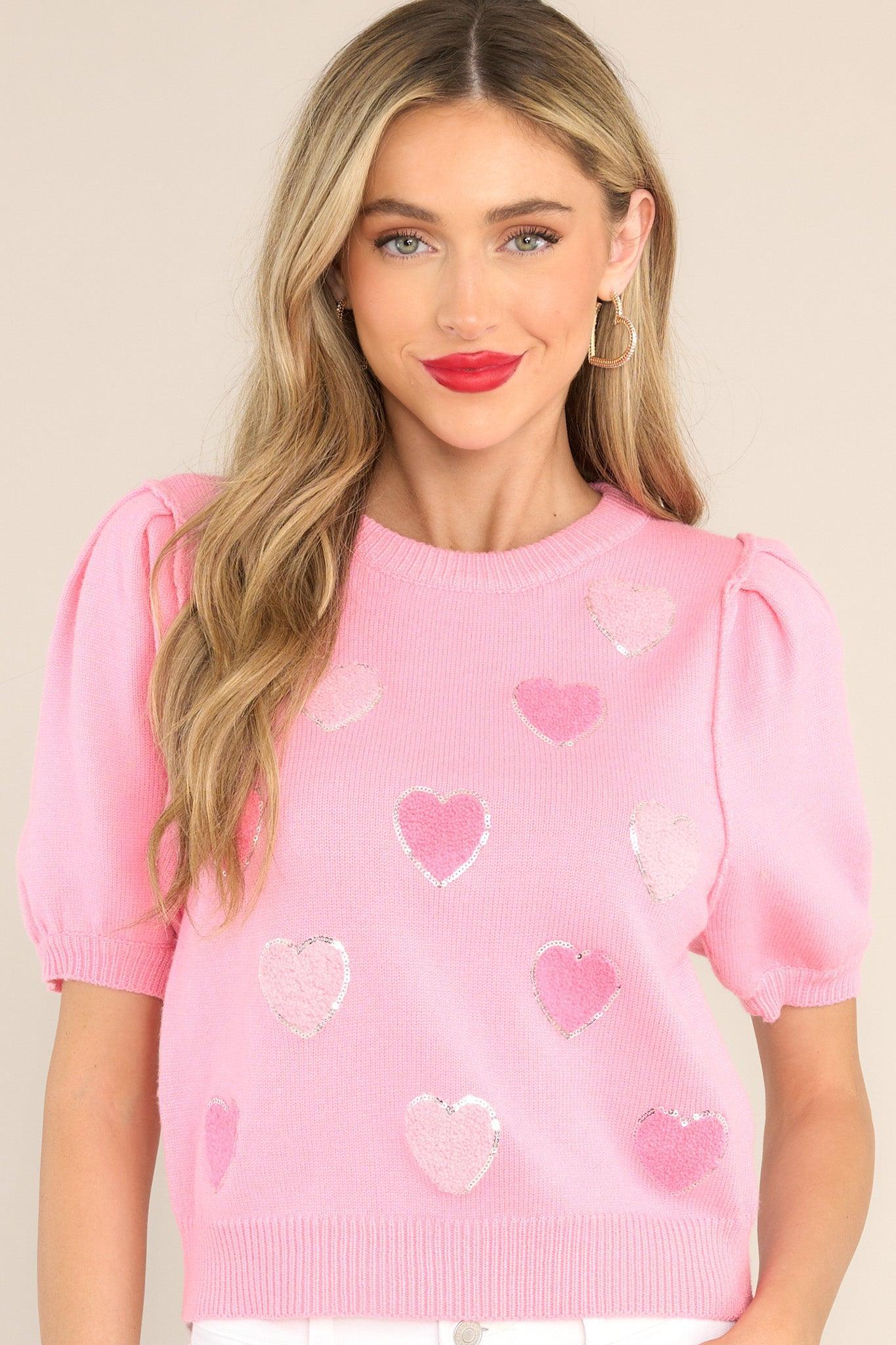 These Feelings Pink Sweater Top Product Image